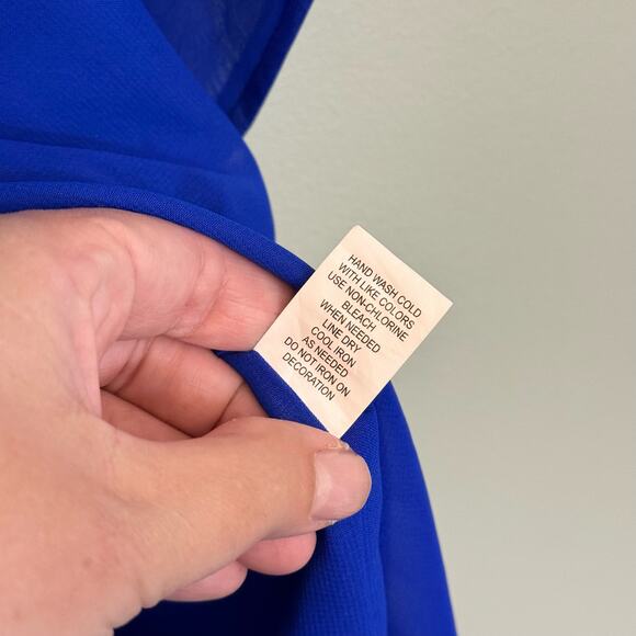 Club Z Collection Swimwear Cover Up Kaftan Dress XL Royal Blue Embellished NWT - Picture 6 of 8